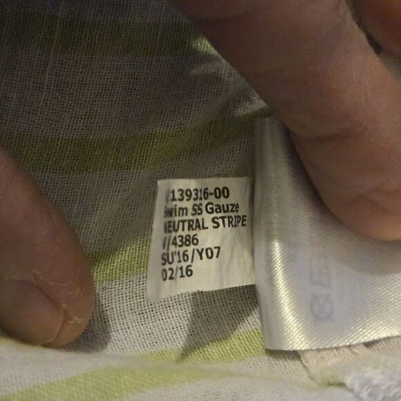 Y2K Old Navy Dress Swim Cover M Linen Hippie Baby Doll Fringe Coastal Beachy - Picture 6 of 8